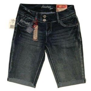 Amethyst Jean Shorts with Embellished Pockets - Gi